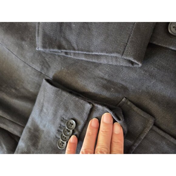Banana Republic | Men’s Tailored Fit 44L Black LinenJacket. Worn Cuff Edge - Picture 5 of 8